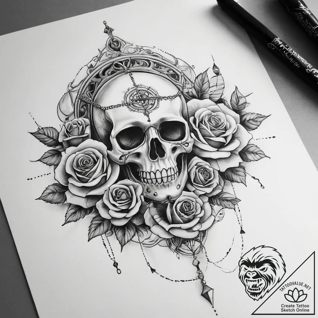 Tattoo sketch hands with a chain, tattoo sket... - tattoo sketch (№1759228015_0, 30.09.2025 10:26) — tattoovalue.net