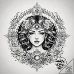 Tattoo sketch cosmic beginning, tattoo flash… – tattoo sketch (№1759228407_0, 30.09.2025 10:33) — tattoovalue.net