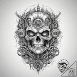 Tattoo sketch biomechanical tattoo – tattoo sketch (№1759228808_0, 30.09.2025 10:40) — tattoovalue.net