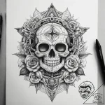 Tattoo sketch cosmic entity, tattoo line art,… – tattoo sketch (№1759229998_0, 30.09.2025 10:59) — tattoovalue.net