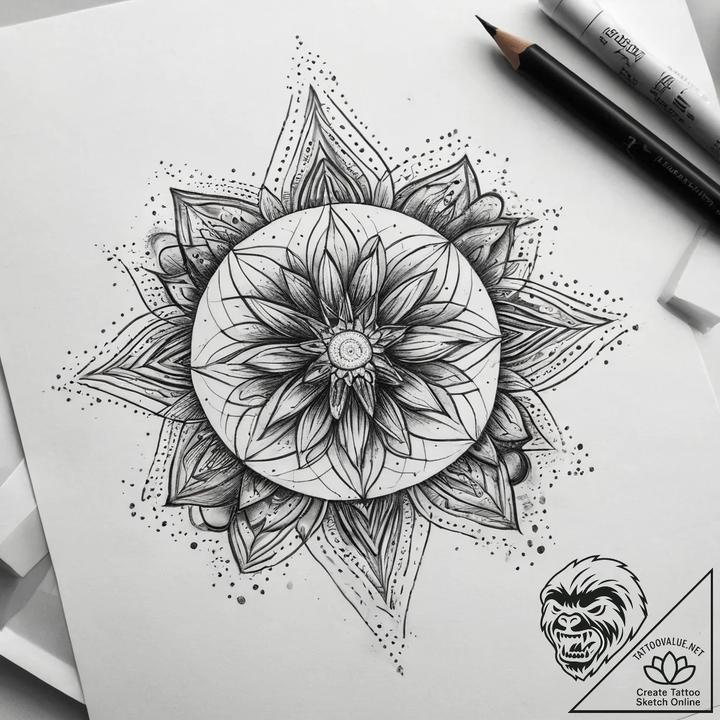 Tattoo sketch cosmos, concept art for tattoo,... - tattoo sketch (№1759230194_0, 30.09.2025 11:03) — tattoovalue.net