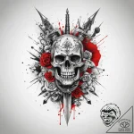 Tattoo sketch weapon, artistic tattoo sketch,… – tattoo sketch (№1759232409_0, 30.09.2025 11:40) — tattoovalue.net