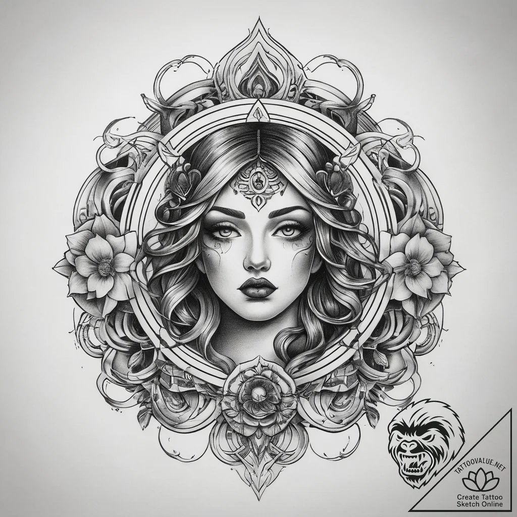Tattoo sketch sacred lore, tattoo flash sheet... - tattoo sketch (№1759232798_0, 30.09.2025 11:46) — tattoovalue.net