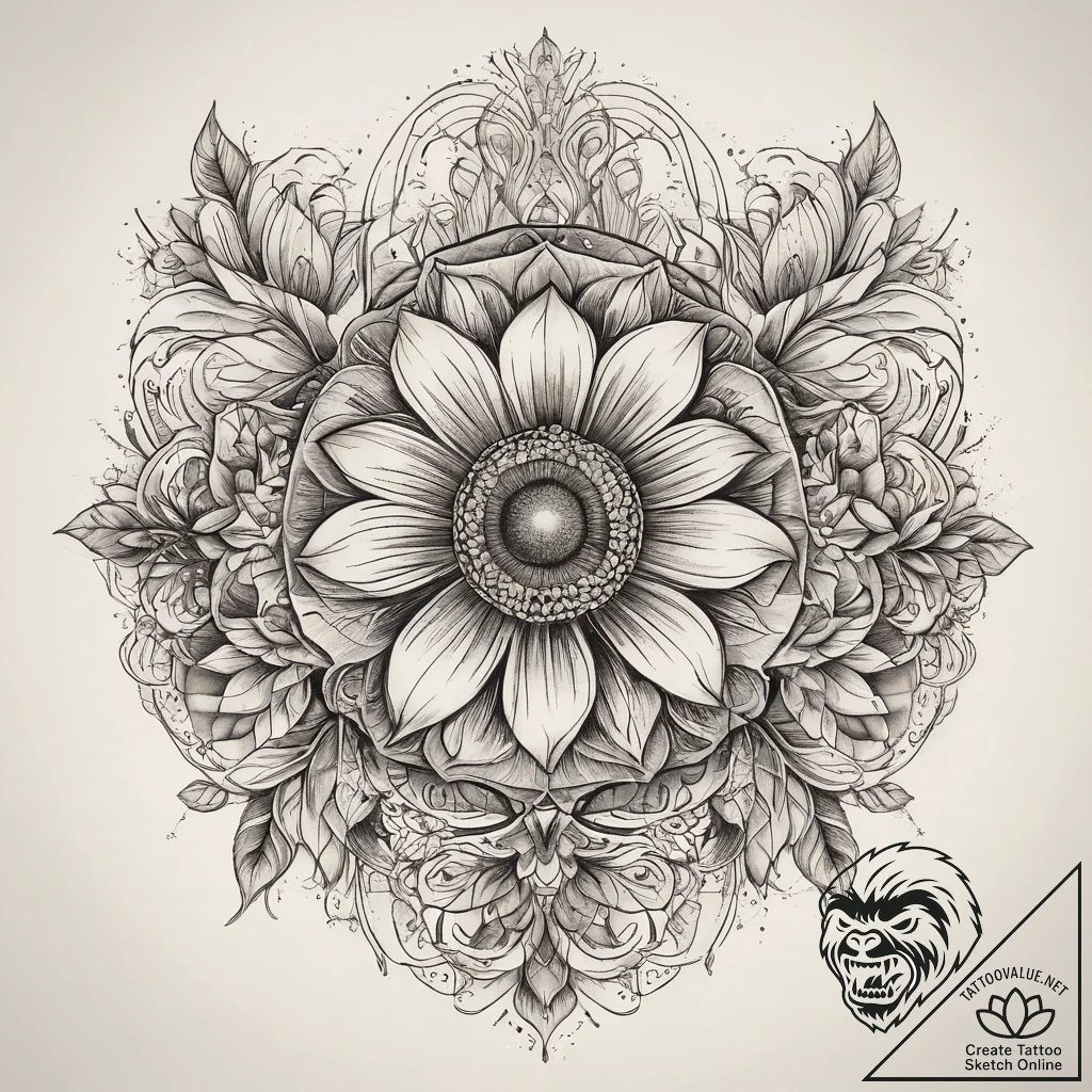 Tattoo sketch midsommar floral symbol, tattoo... - tattoo sketch (№1759233194_0, 30.09.2025 11:53) — tattoovalue.net