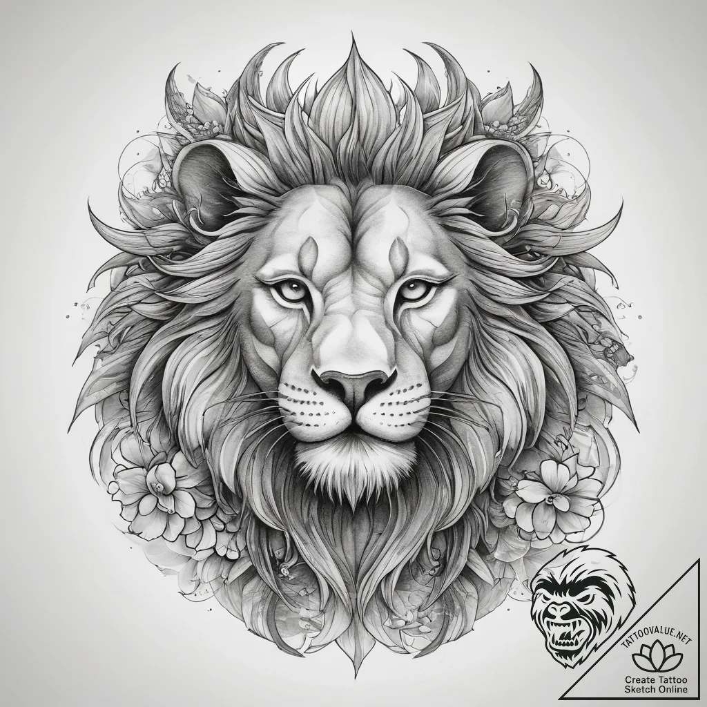 Tattoo sketch reggae lion of judah, concept a... - tattoo sketch (№1759239653_0, 30.09.2025 13:40) — tattoovalue.net