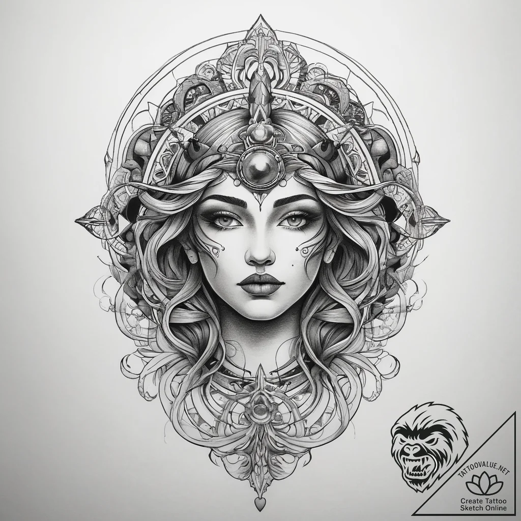 Tattoo sketch cosmic beginning, tattoo sketch... - tattoo sketch (№1759240239_0, 30.09.2025 13:50) — tattoovalue.net