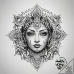 Tattoo sketch sacred soul – tattoo sketch (№1759240824_0, 30.09.2025 14:00) — tattoovalue.net