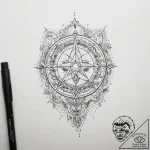 Tattoo sketch cosmic tale, concept art for ta… – tattoo sketch (№1759244347_0, 30.09.2025 14:59) — tattoovalue.net