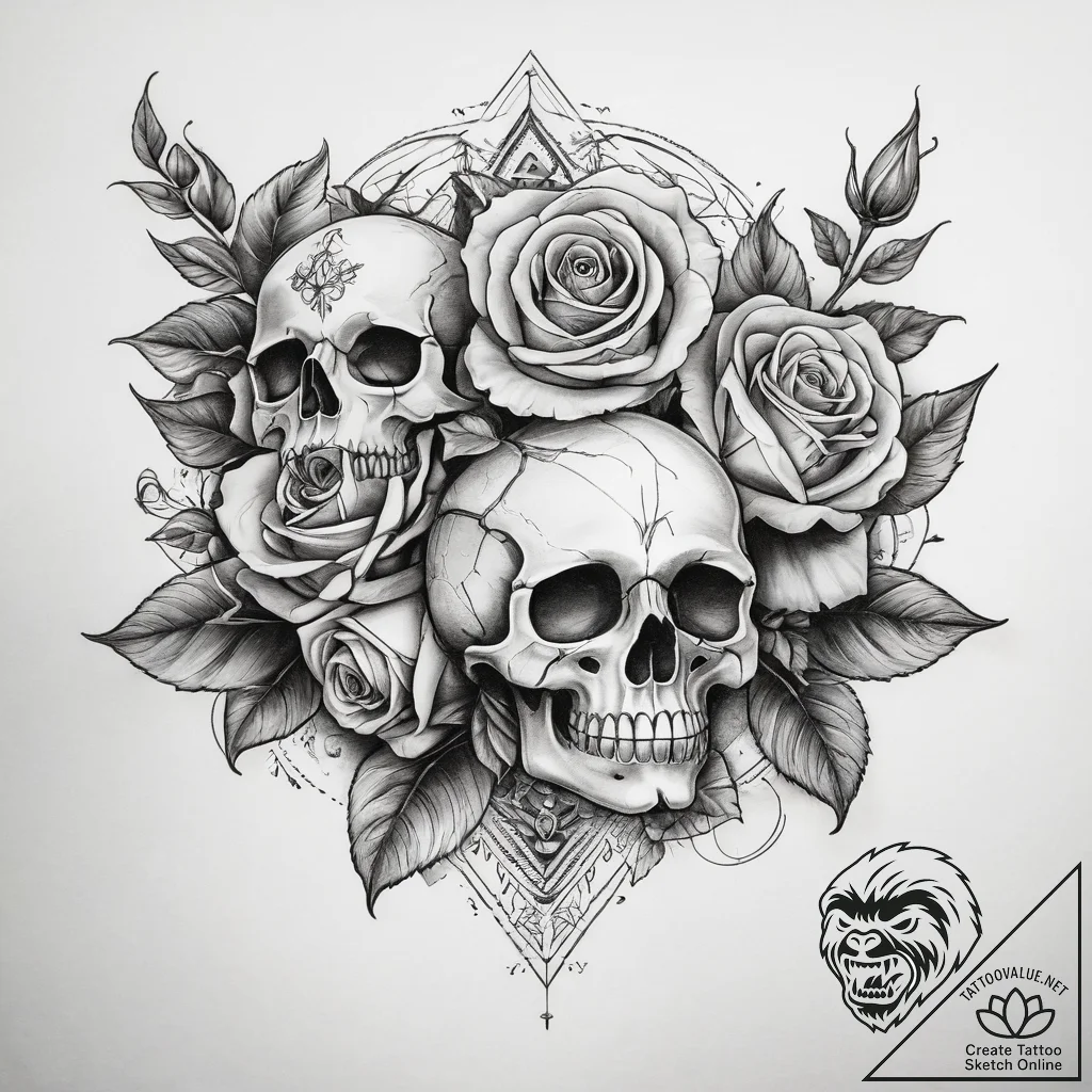 Tattoo sketch sketch эскиз розы, concept art... - tattoo sketch (№1759245140_0, 30.09.2025 15:12) — tattoovalue.net