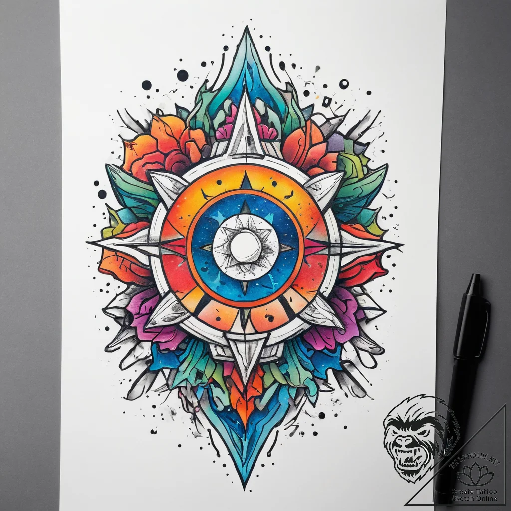 Tattoo sketch cosmos, tattoo drawing outline,... - tattoo sketch (№1759334994_0, 01.10.2025 16:09) — tattoovalue.net