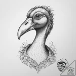 Tattoo sketch dodo bird, tattoo line art, bla… – tattoo sketch (№1759337626_0, 01.10.2025 16:53) — tattoovalue.net