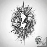 Tattoo sketch electrician lightning bolt and… – tattoo sketch (№1759337837_0, 01.10.2025 16:57) — tattoovalue.net