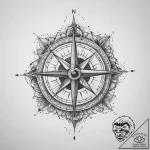 Tattoo sketch compass rose tattoo, artistic t… – tattoo sketch (№1759338228_0, 01.10.2025 17:03) — tattoovalue.net