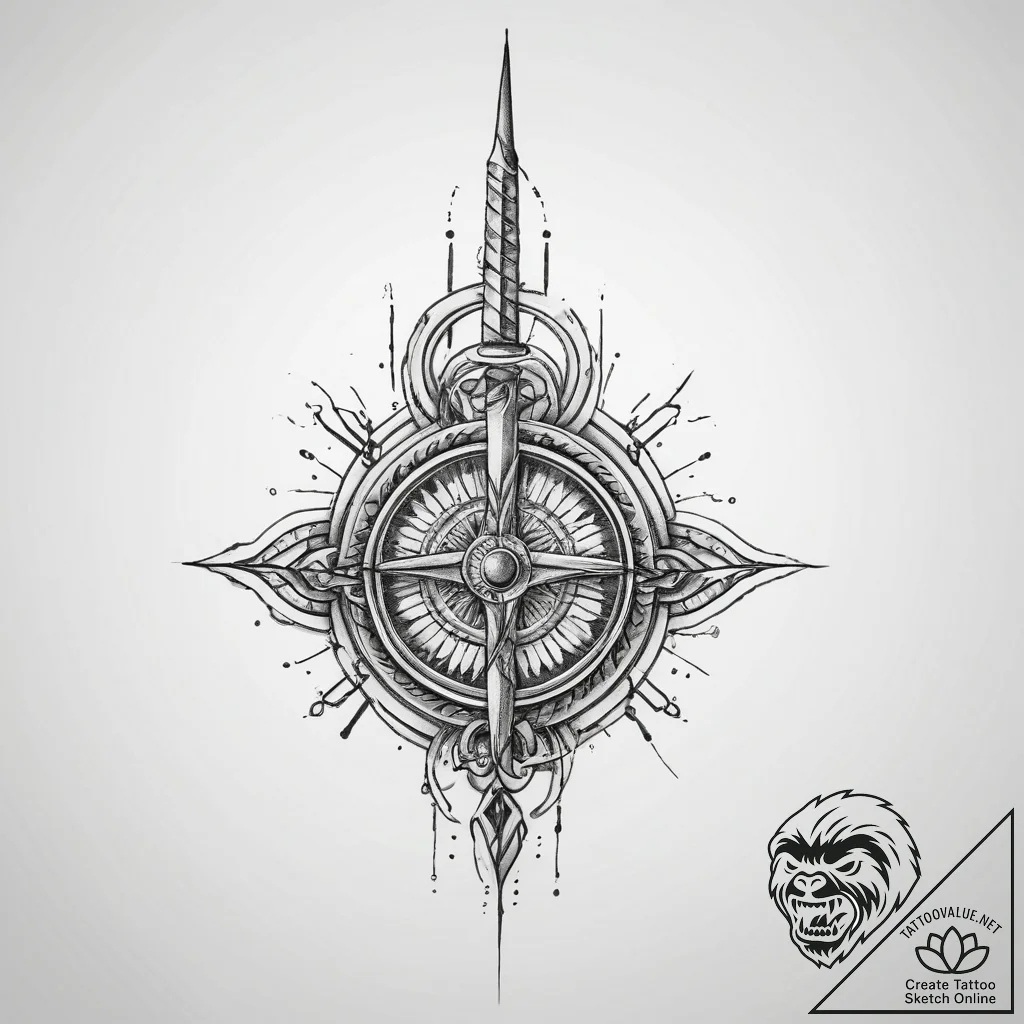 Tattoo sketch needle - tattoo sketch (№1759338427_0, 01.10.2025 17:07) — tattoovalue.net