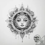 Tattoo sketch cosmic narrative – tattoo sketch (№1759338624_0, 01.10.2025 17:10) — tattoovalue.net