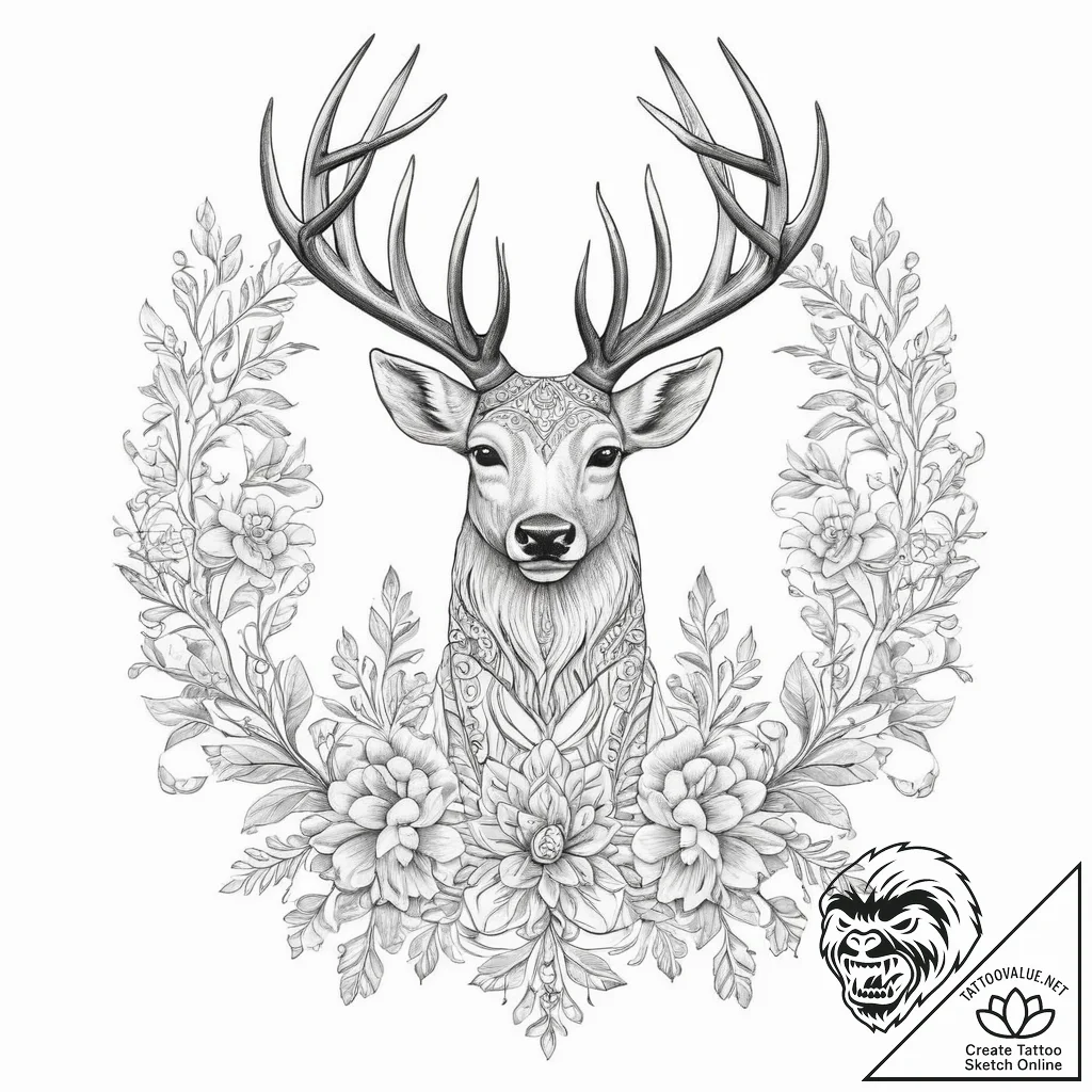 Tattoo sketch slavic embroidery pattern with... - tattoo sketch (№1759340212_0, 01.10.2025 17:36) — tattoovalue.net