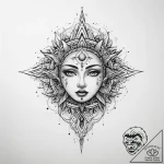 Tattoo sketch cosmic soul – tattoo sketch (№1759340997_0, 01.10.2025 17:49) — tattoovalue.net