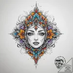Tattoo sketch fabric with a pattern, artistic… – tattoo sketch (№1759341583_0, 01.10.2025 17:59) — tattoovalue.net