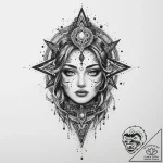Tattoo sketch cosmic spirit, tattoo sketch de… – tattoo sketch (№1759341779_0, 01.10.2025 18:02) — tattoovalue.net