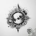 Tattoo sketch cosmic essence, concept art for… – tattoo sketch (№1759342571_0, 01.10.2025 18:16) — tattoovalue.net