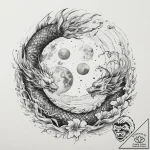 Tattoo sketch romantic full moon with a coupl… – tattoo sketch (№1759342774_0, 01.10.2025 18:19) — tattoovalue.net