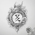 Tattoo sketch ingwaz rune with a knot and a s… – tattoo sketch (№1759343166_0, 01.10.2025 18:26) — tattoovalue.net