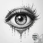 Tattoo sketch cybernetic eye – tattoo sketch (№1759345149_0, 01.10.2025 18:59) — tattoovalue.net