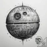 Tattoo sketch star wars death star, artistic… – tattoo sketch (№1759345940_0, 01.10.2025 19:12) — tattoovalue.net