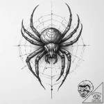 Tattoo sketch hands with a spider, ink illust… – tattoo sketch (№1759348521_0, 01.10.2025 19:55) — tattoovalue.net