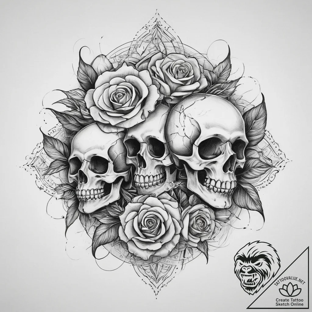 Tattoo sketch cosmic past, concept art for ta... - tattoo sketch (№1759349315_0, 01.10.2025 20:08) — tattoovalue.net