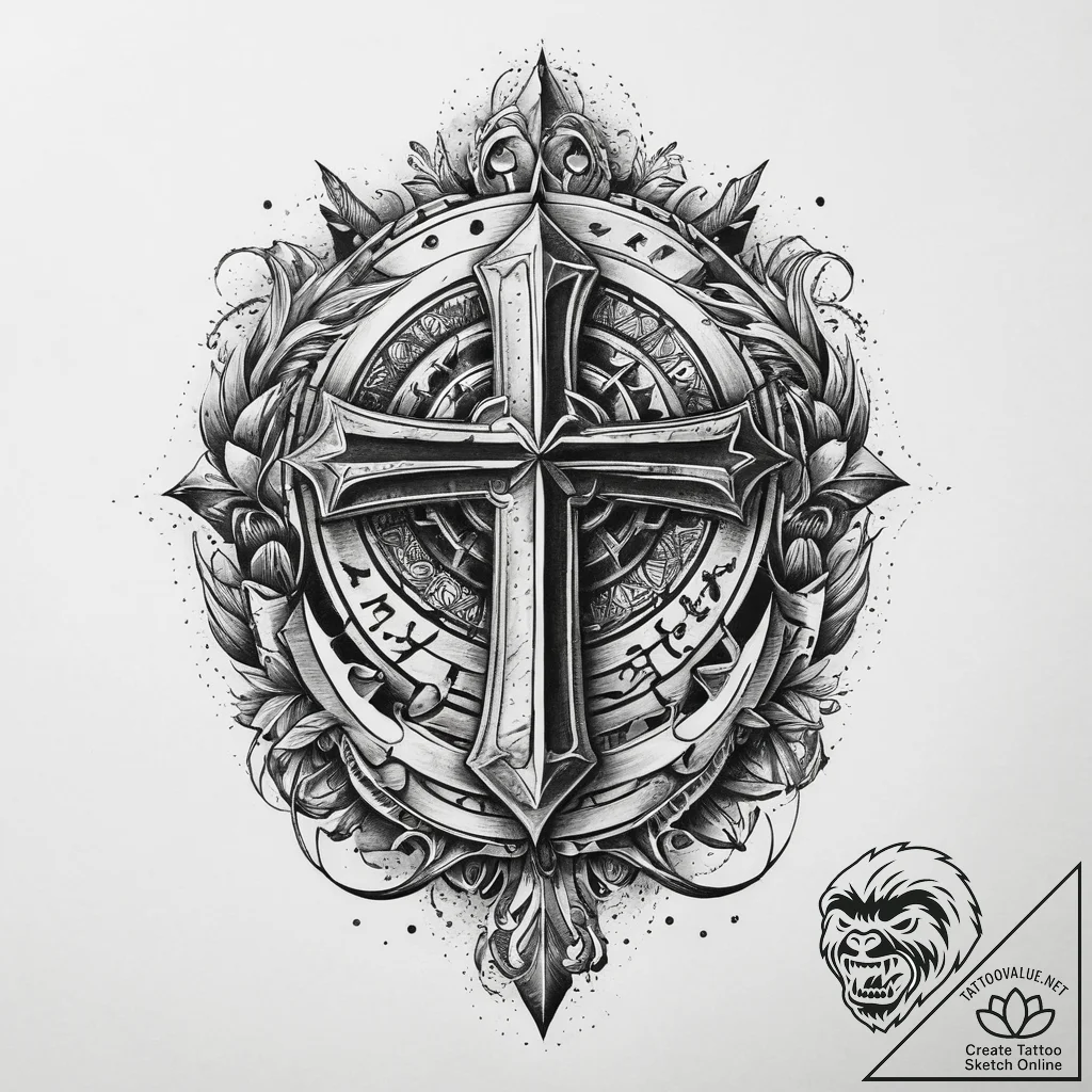 Tattoo sketch fortress, tattoo flash sheet de... - tattoo sketch (№1759349710_0, 01.10.2025 20:15) — tattoovalue.net