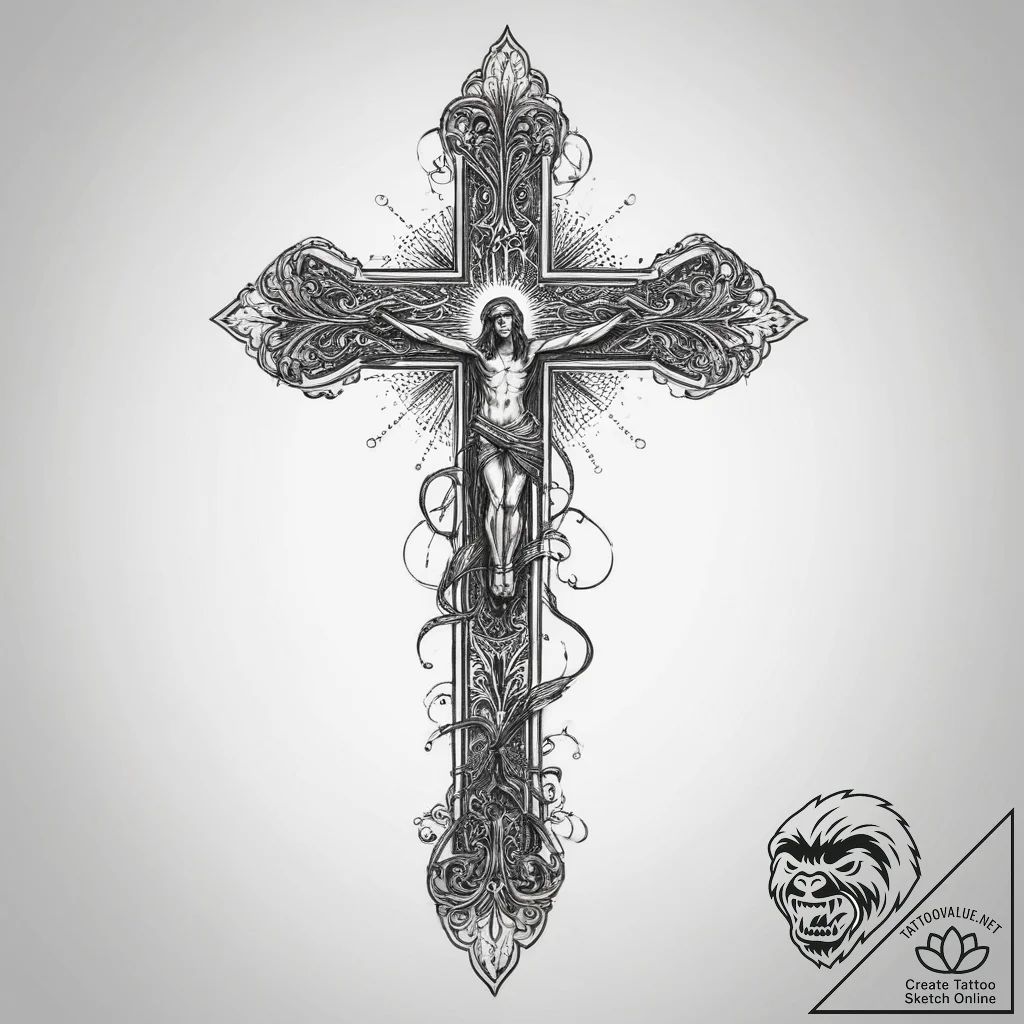 Tattoo sketch divine art, tattoo drawing outl... - tattoo sketch (№1759350106_0, 01.10.2025 20:21) — tattoovalue.net