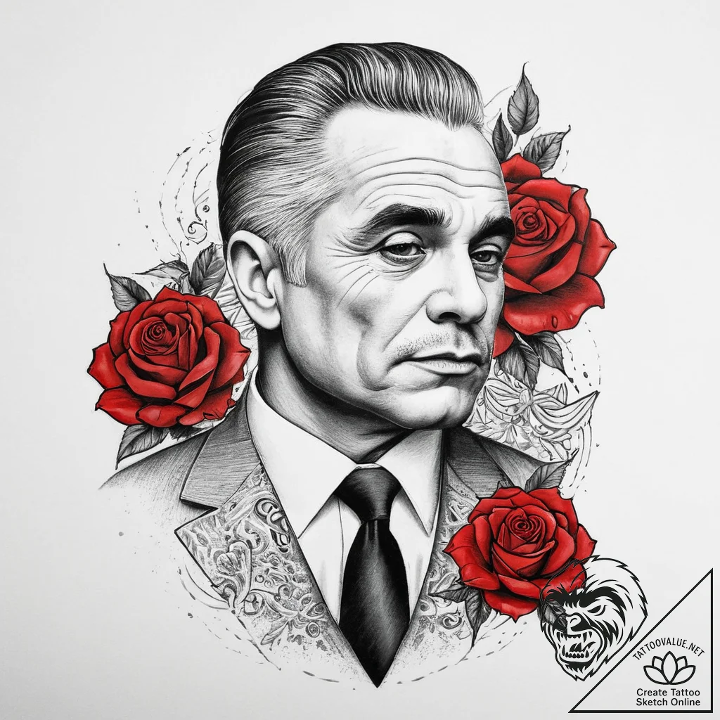 Tattoo sketch john gotti with a suit, tattoo... - tattoo sketch (№1759352282_0, 01.10.2025 20:58) — tattoovalue.net