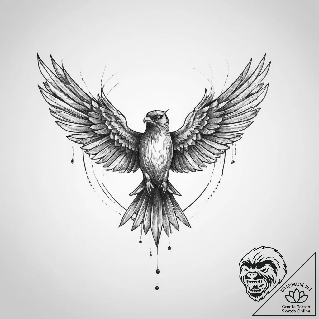 Tattoo sketch swift, tattoo line art, rough s... - tattoo sketch (№1759353278_0, 01.10.2025 21:14) — tattoovalue.net