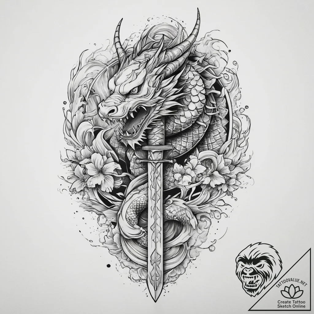 Tattoo sketch gladiator sword, concept art fo... - tattoo sketch (№1759355057_0, 01.10.2025 21:44) — tattoovalue.net