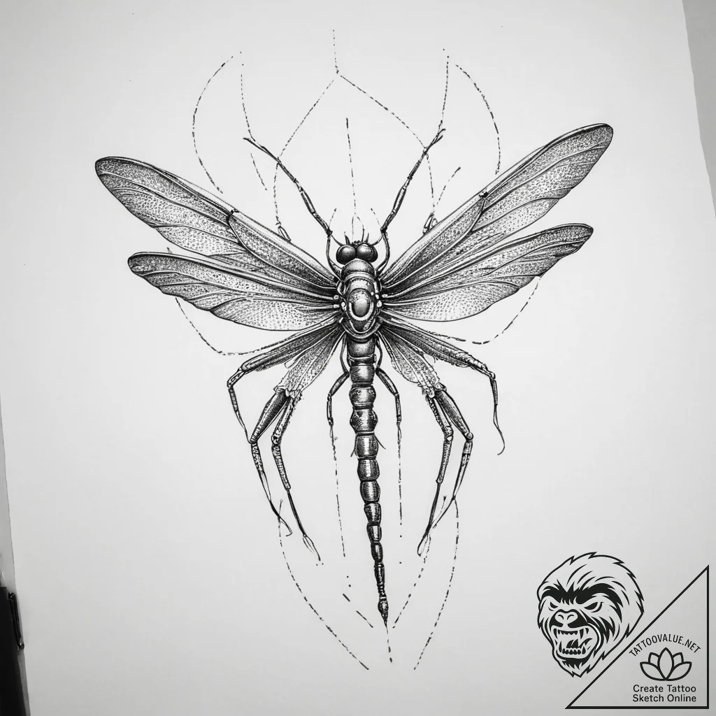 Tattoo sketch water strider, artistic tattoo... - tattoo sketch (№1759357448_0, 01.10.2025 22:24) — tattoovalue.net