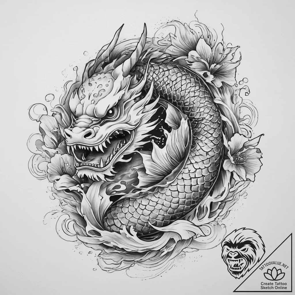 Tattoo sketch pacu, artistic tattoo sketch, i... - tattoo sketch (№1759358441_0, 01.10.2025 22:40) — tattoovalue.net