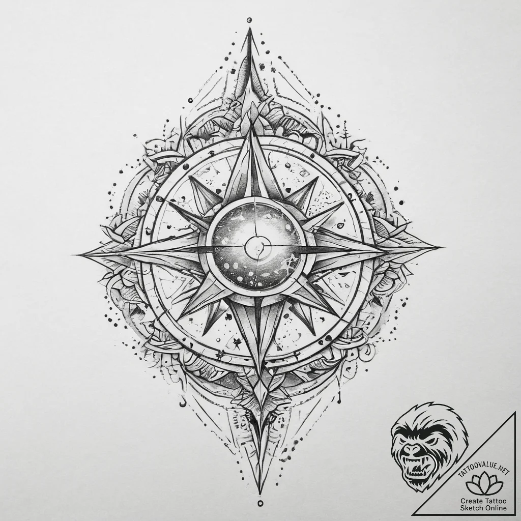 Tattoo sketch cosmic domain, artistic tattoo... - tattoo sketch (№1759362417_0, 01.10.2025 23:46) — tattoovalue.net