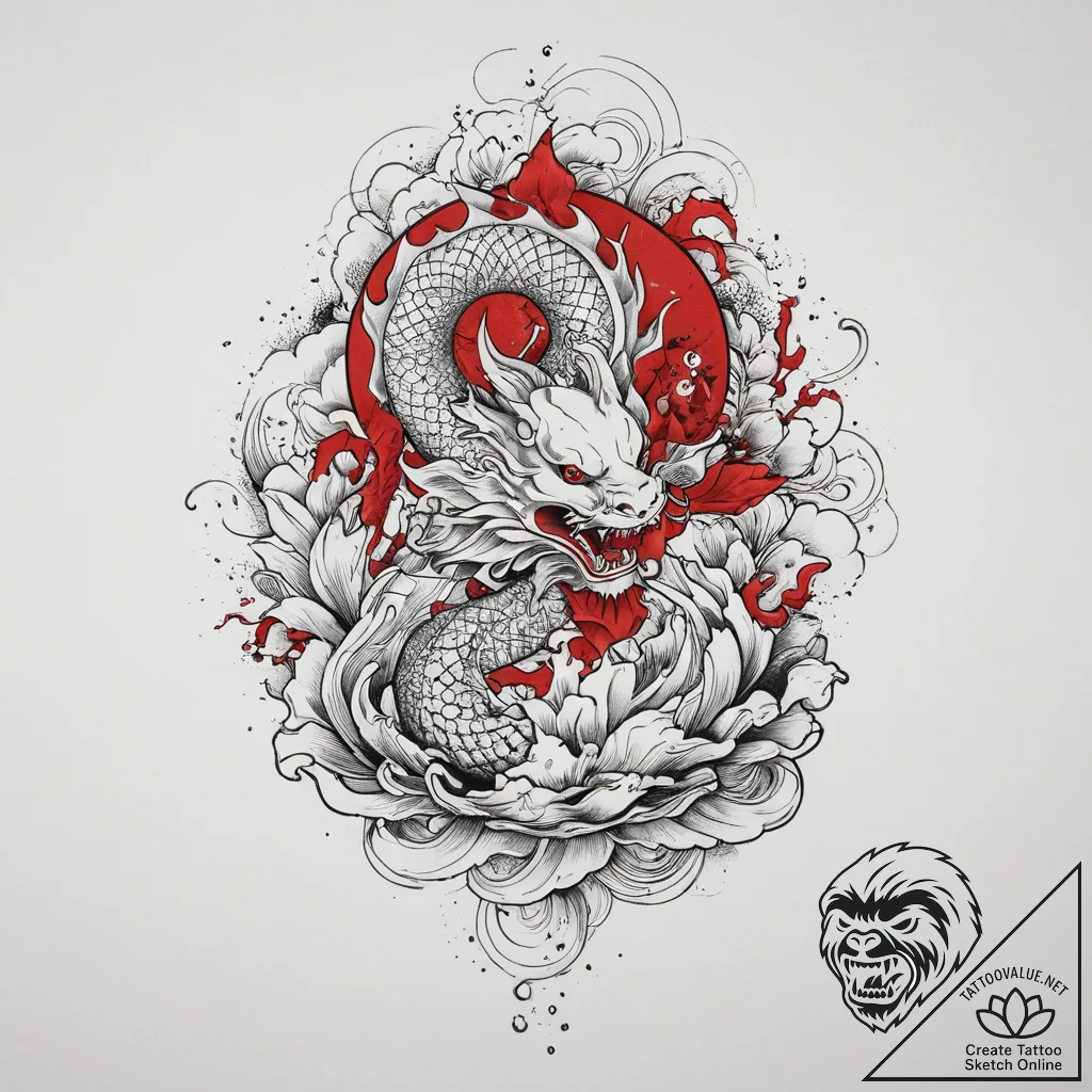 Tattoo sketch lotus, concept art for tattoo,... - tattoo sketch (№1759364201_0, 02.10.2025 00:16) — tattoovalue.net