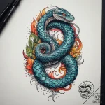 Tattoo sketch jormungandr snake, tattoo sketc… – tattoo sketch (№1759366786_0, 02.10.2025 00:59) — tattoovalue.net