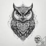 Tattoo sketch owl tattoo – tattoo sketch (№1759366993_0, 02.10.2025 01:03) — tattoovalue.net