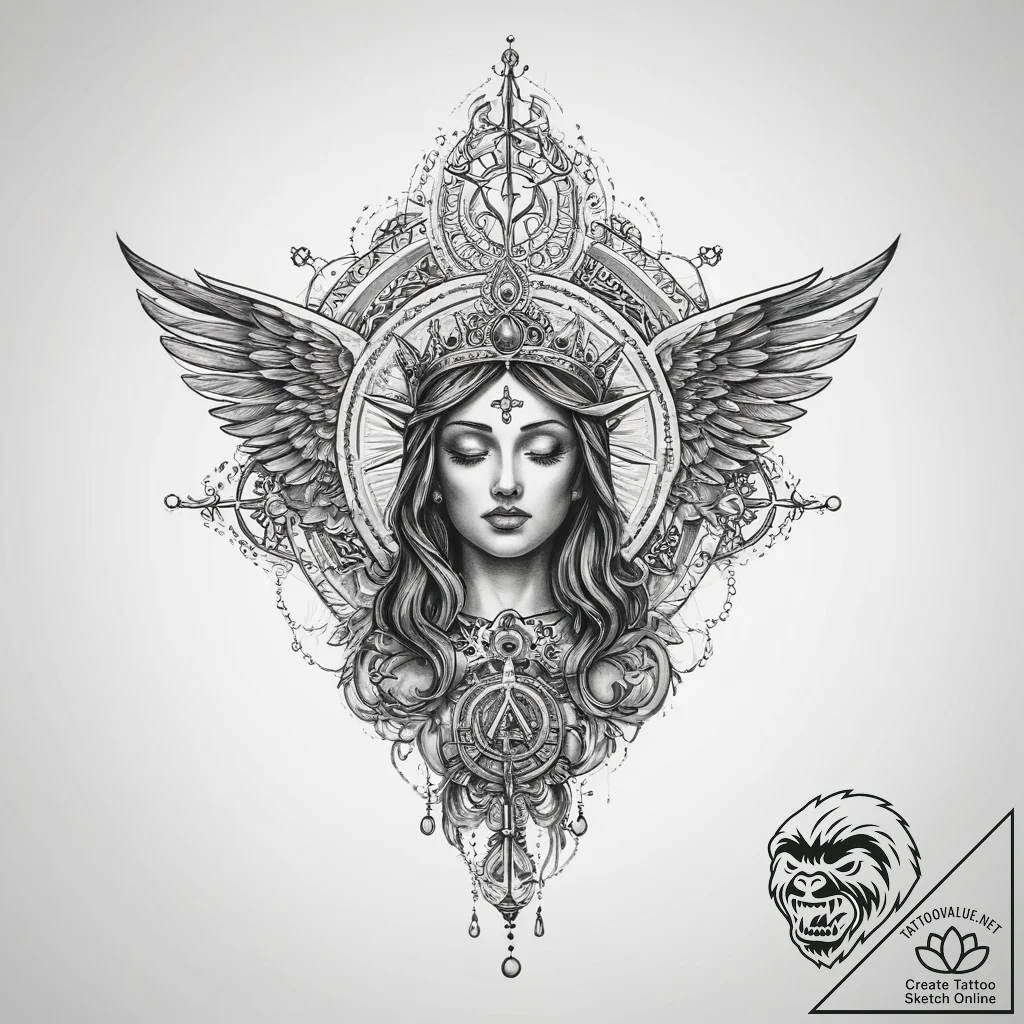 Tattoo sketch holy foundation - tattoo sketch (№1759367591_0, 02.10.2025 01:13) — tattoovalue.net