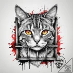 Tattoo sketch cat behind prison bars, tattoo… – tattoo sketch (№1759368387_0, 02.10.2025 01:26) — tattoovalue.net