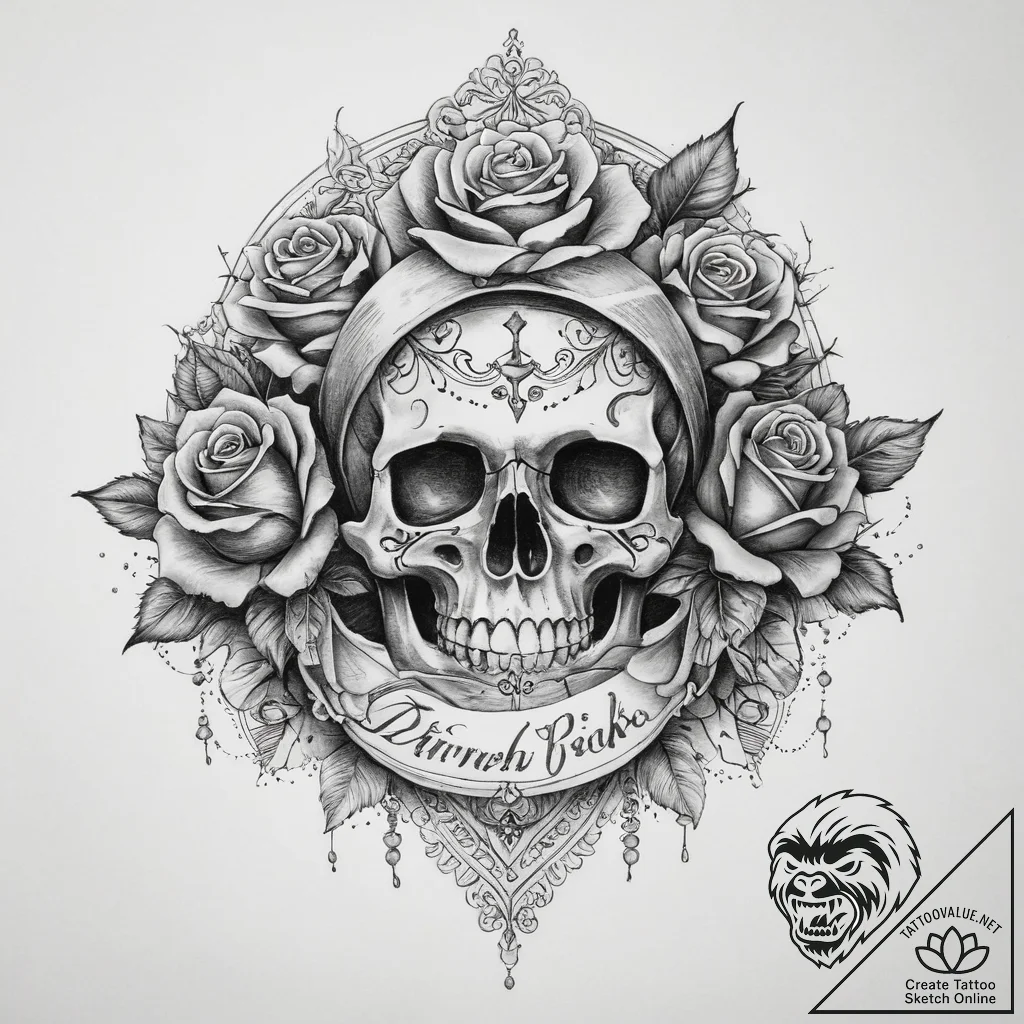 Tattoo sketch divine portrayal, tattoo sketch... - tattoo sketch (№1759369774_0, 02.10.2025 01:49) — tattoovalue.net