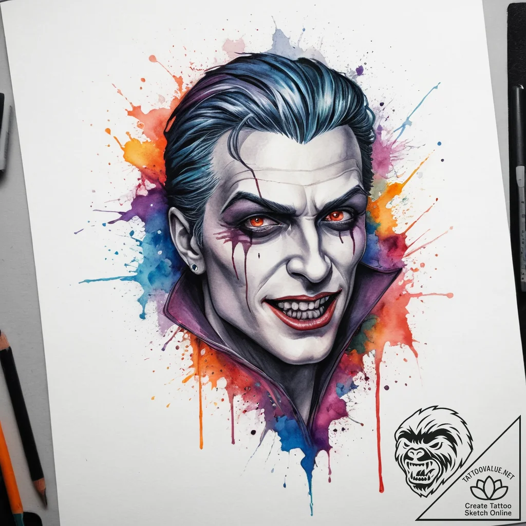 Tattoo sketch vampire, tattoo sketch design,... - tattoo sketch (№1759369973_0, 02.10.2025 01:52) — tattoovalue.net