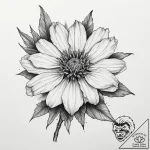 Tattoo sketch coreopsis, artistic tattoo sket… – tattoo sketch (№1759370376_0, 02.10.2025 01:59) — tattoovalue.net