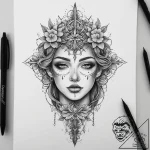 Tattoo sketch узор на лице, ink illustration… – tattoo sketch (№1759370574_0, 02.10.2025 02:02) — tattoovalue.net