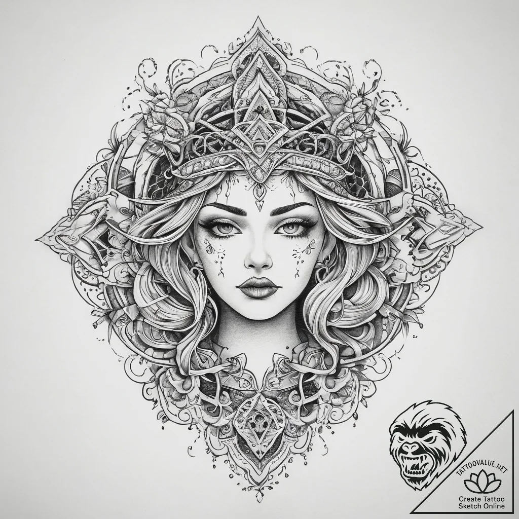 Tattoo sketch witch tattoo, tattoo drawing ou... - tattoo sketch (№1759370771_0, 02.10.2025 02:06) — tattoovalue.net