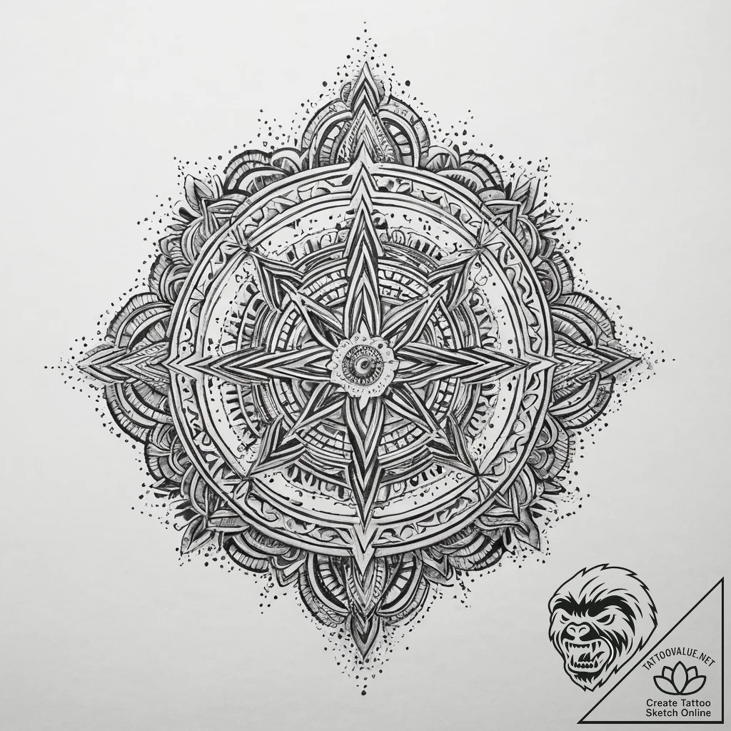 Tattoo sketch cosmic representation, artistic... - tattoo sketch (№1759371368_0, 02.10.2025 02:16) — tattoovalue.net
