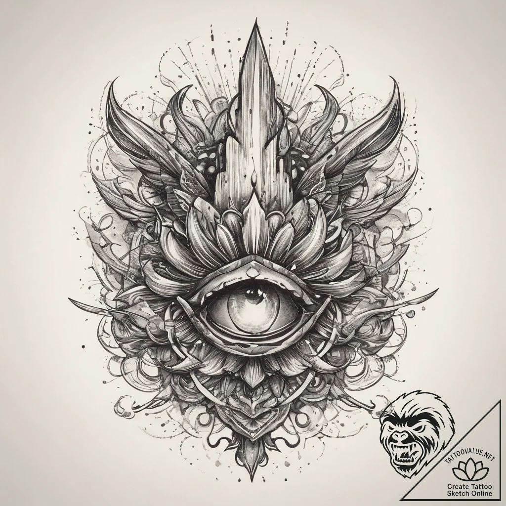 Tattoo sketch bomb explosion, ink illustratio... - tattoo sketch (№1759371960_0, 02.10.2025 02:26) — tattoovalue.net